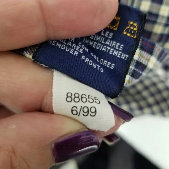 Tommy Hilfiger Men's Shirt Medium Blue Plaid Check Long Sleeve - Picture 10 of 10